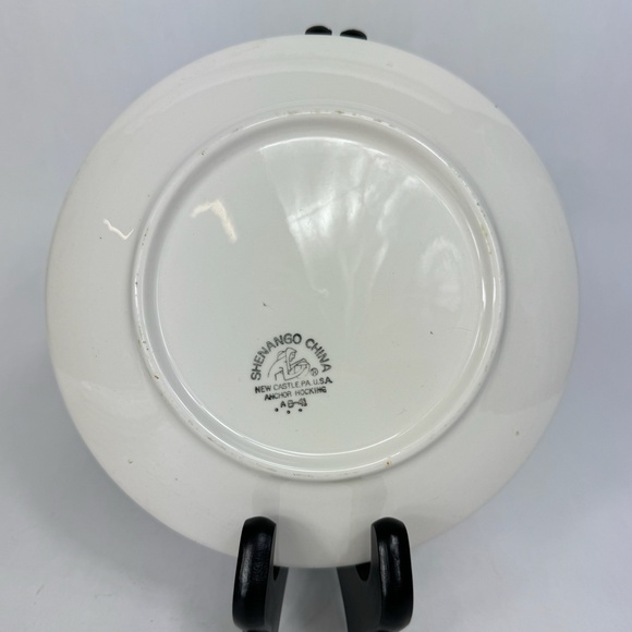 VTG 1970-80s Shenango China Menorah Bread Plates Judaica Restaurant Ware Set/4 - Picture 4 of 12